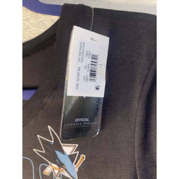 new San Jose Sharks hockey shirt NHL VNeck Short Sleeve S sports fan - Picture 3 of 7